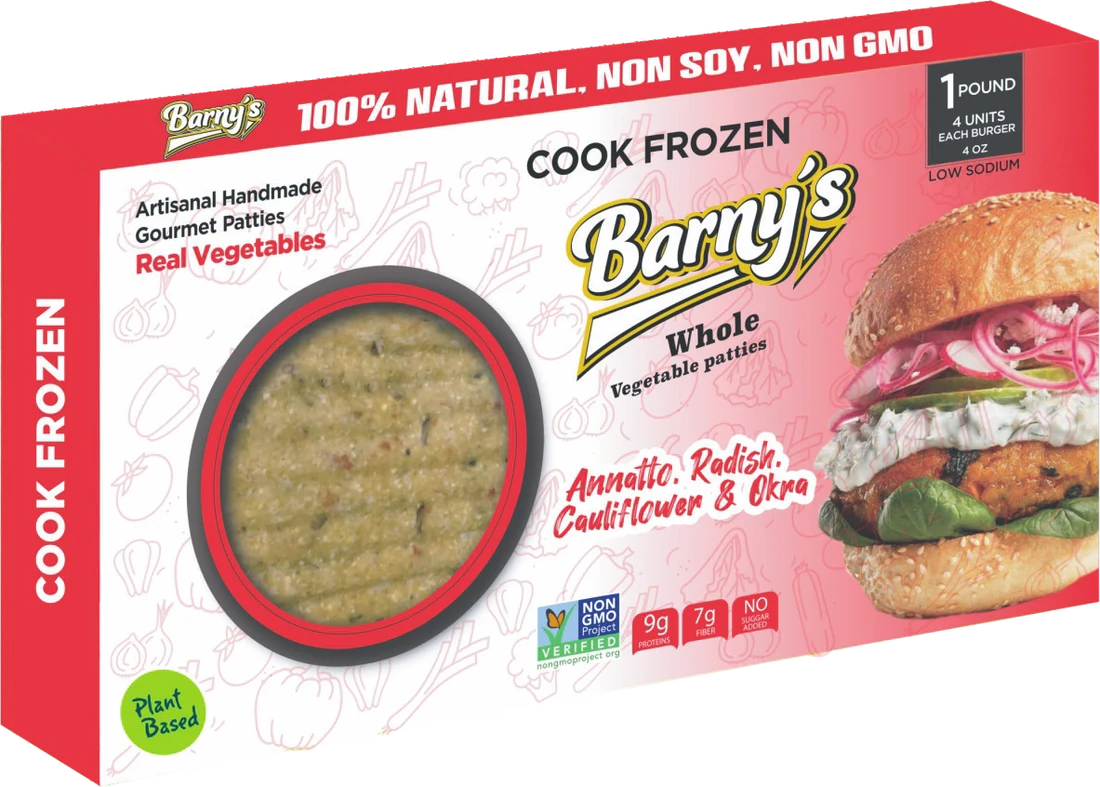 Barny’s Annatto, Radish, Cauliflower & Okra – retail box Barny's Annatto, Radish, Cauliflower & Okra retail box, 1 lb