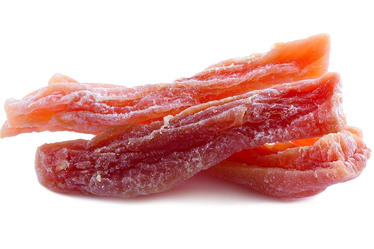 Dried mamey Zapote strips